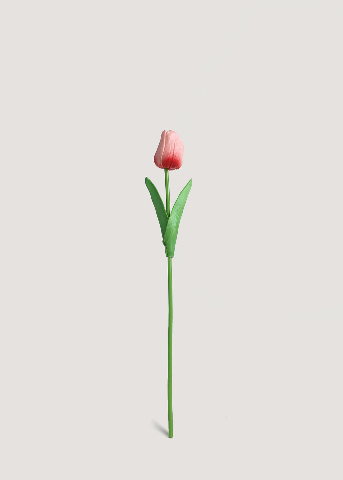 Blush pink artificial tulip stem real touch faux flower for home decor