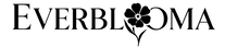 Everblooma black transparent logo featuring elegant floral lettering design