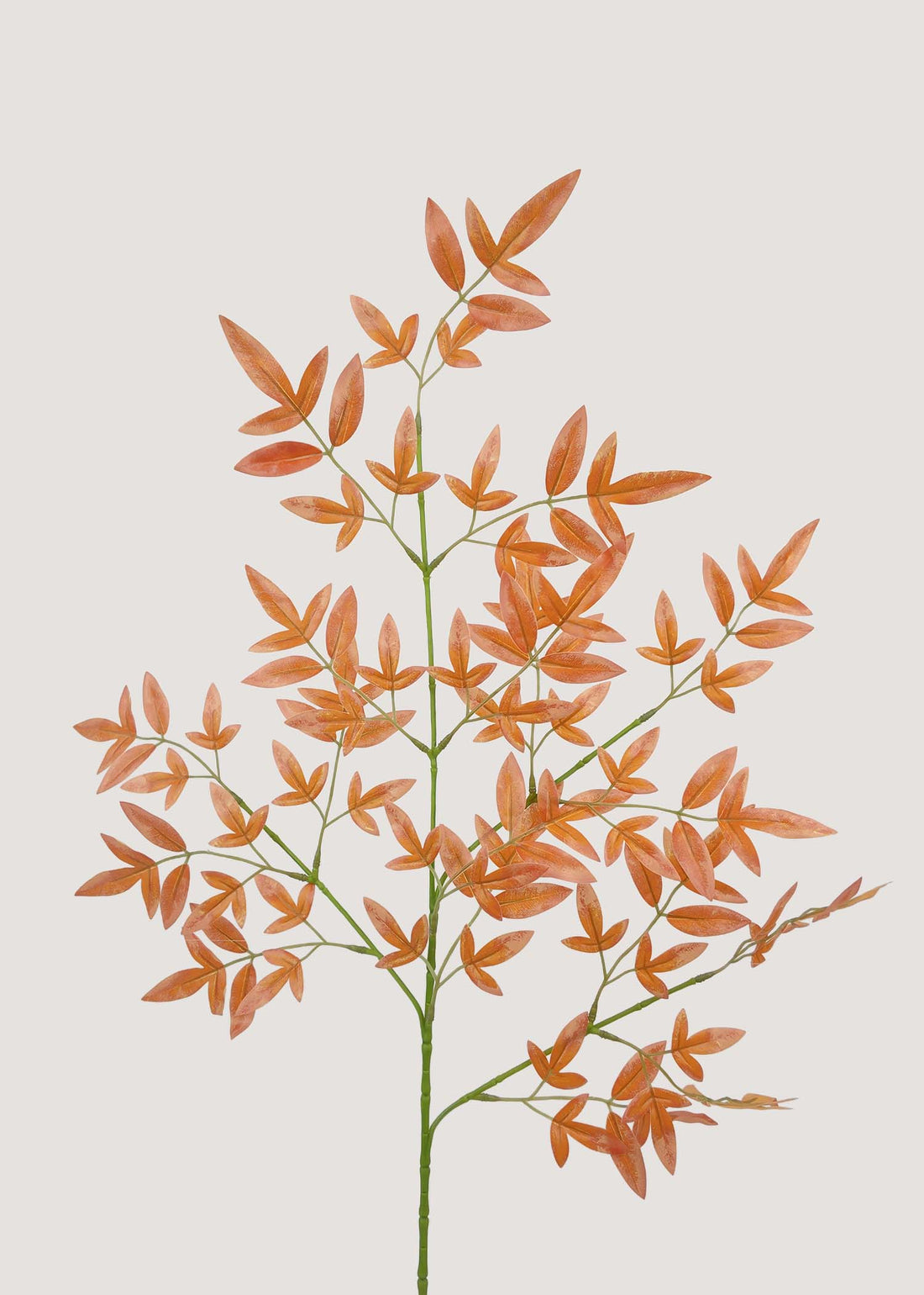 Artificial orange leaf branch with realistic autumn foliage