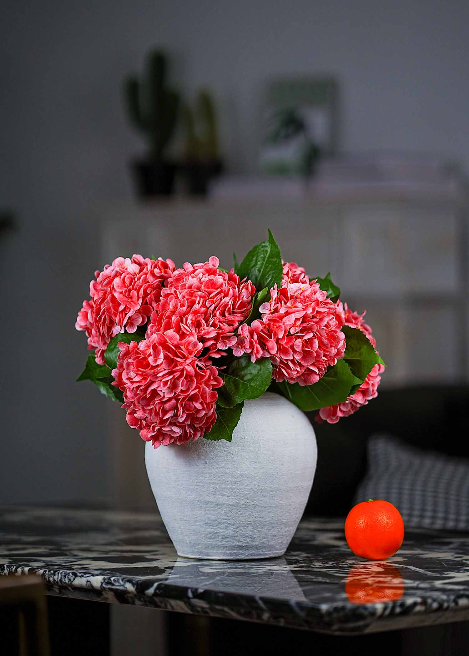 Pink artificial hydrangeas bouquet by Everblooma