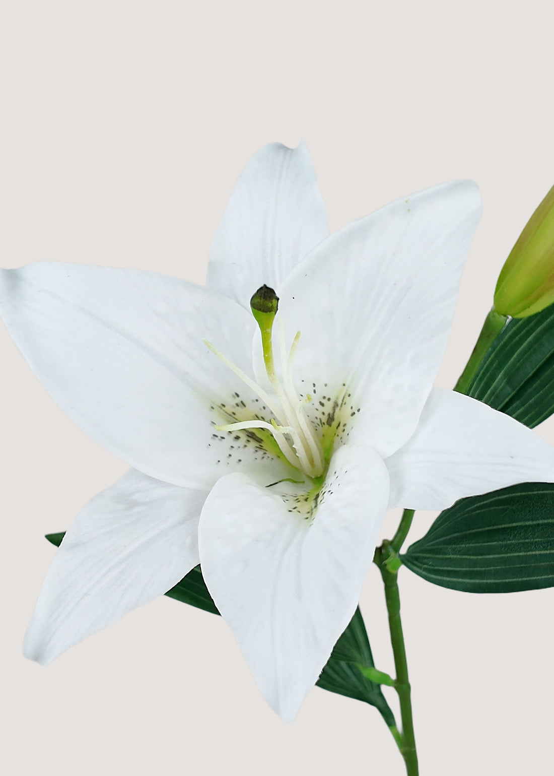 Elegant white artificial lily for tall vases and floral arrangements