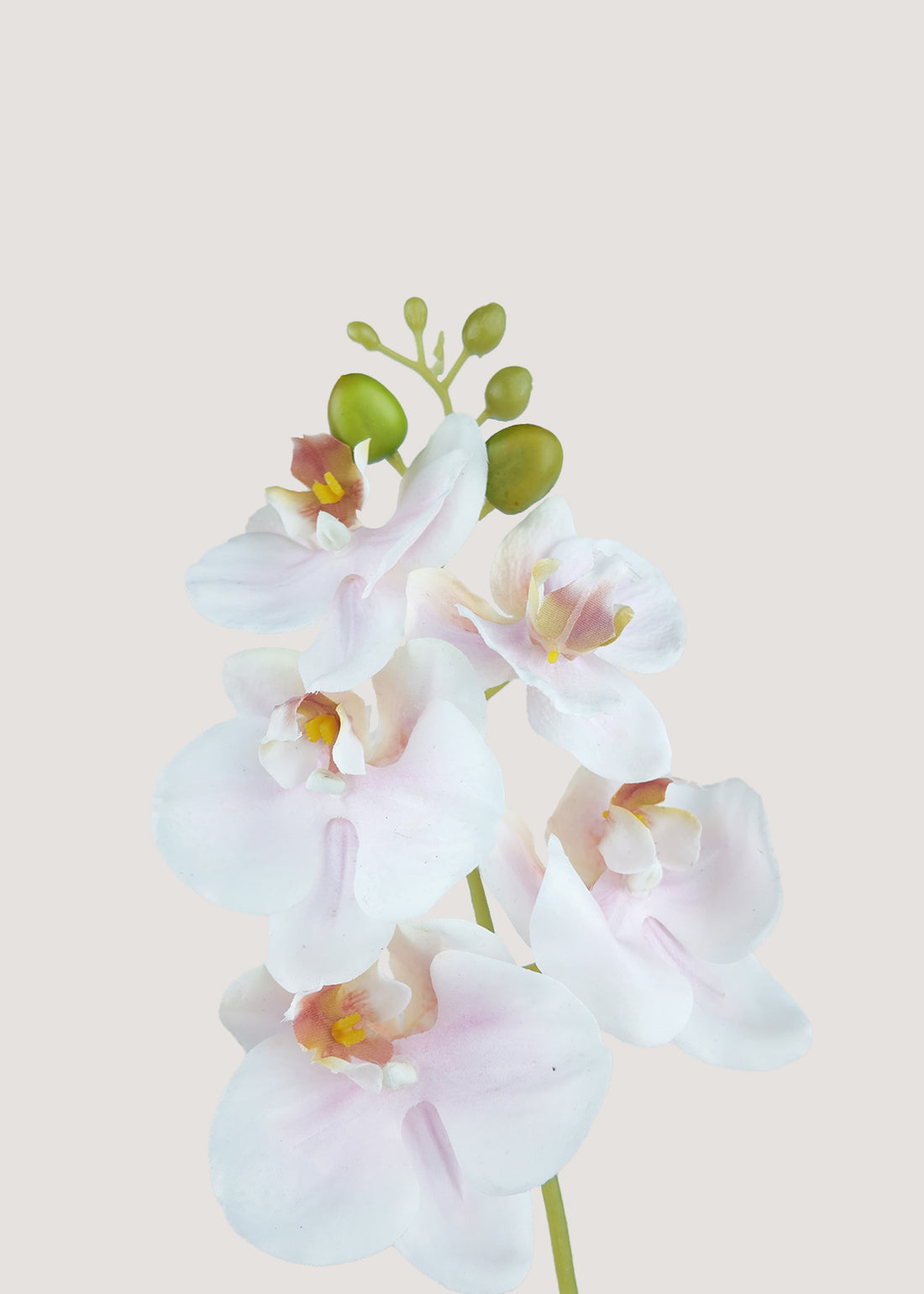 White pink artificial orchid stem with natural branch design