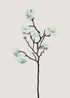 Artificial Cherry Blossom Branch White Faux Sakura Flowering Stem Main Image