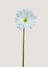 White Artificial Gerbera Daisy Stem – Realistic Faux African Daisy Main View
