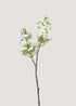 White artificial lilac stem for home decor and floral arrangements
