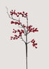 Artificial red berry branch with vibrant fruits for holiday décor main image