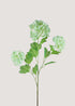 Artificial three-head light green hydrangea stem faux flower branch