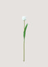 Main image of artificial white tulip flower stem with realistic petals