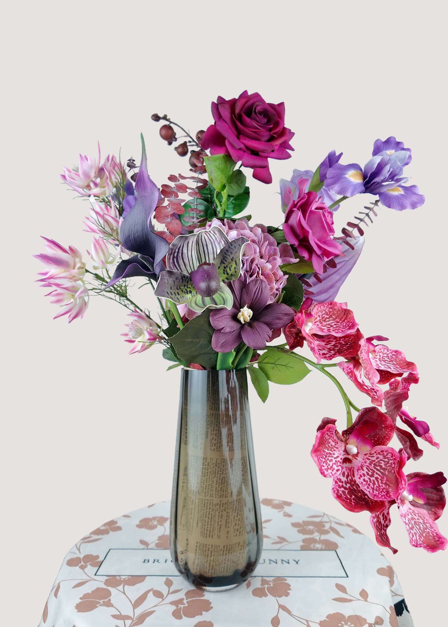 back-view-burgundy-orchid-silk-floral-arrangement