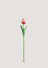 Blush pink artificial tulip stem real touch faux flower for home decor