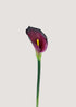 Faux dark red calla lily flower long stem for wedding bouquets and elegant centerpieces