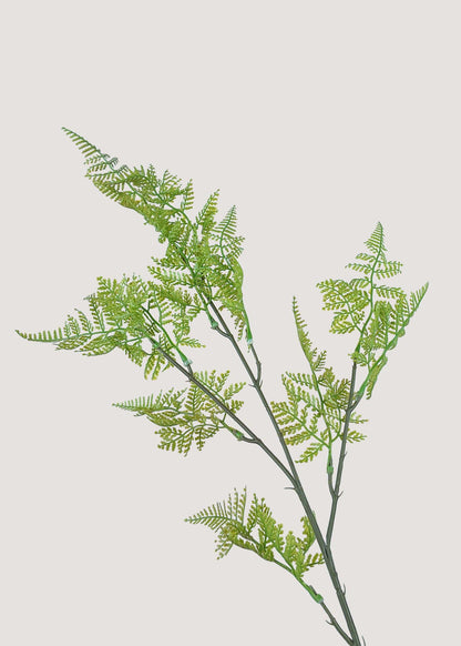 Close-up of detailed faux fern leaf texture