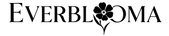 Everblooma black transparent logo featuring elegant floral lettering design