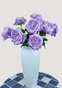 Lavender David Austin roses artificial flower bouquet in vase