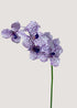 Artificial purple spotted orchid stem with realistic petals