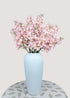 Blush pink artificial lilac bouquet with realistic faux flowers for wedding and home décor