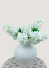White artificial panicle hydrangea stem for vase arrangements and home décor