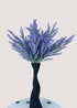 Purple artificial lavender bouquet with lush faux stems for home décor