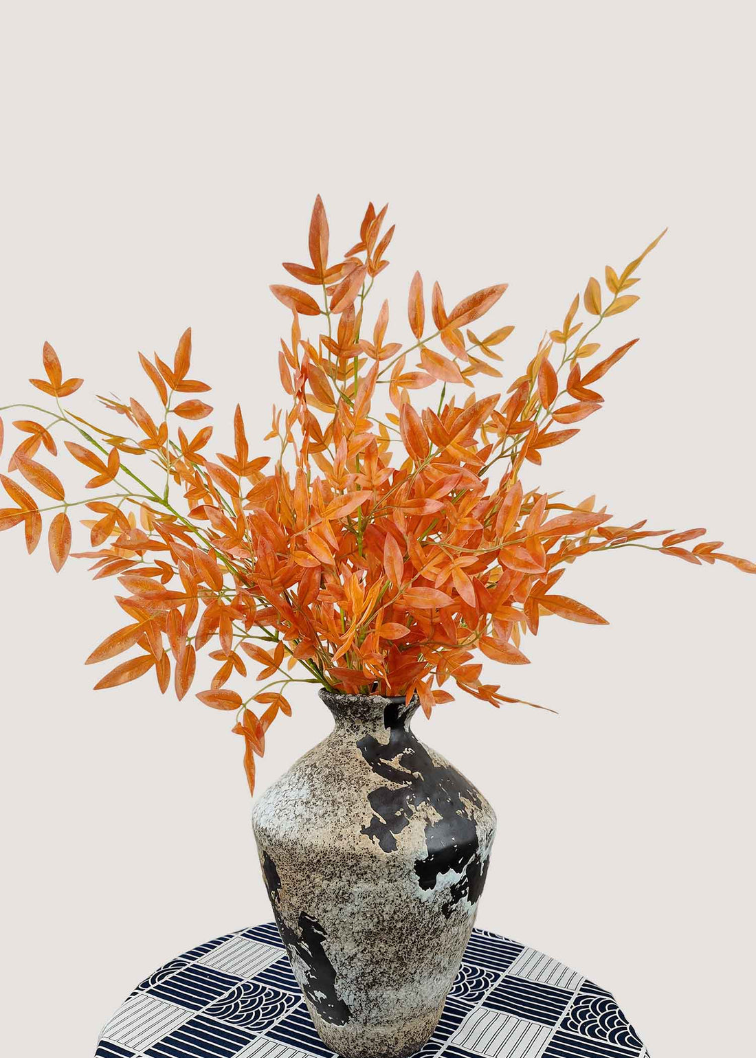 Orange artificial leaf bouquet for autumn floral arrangements