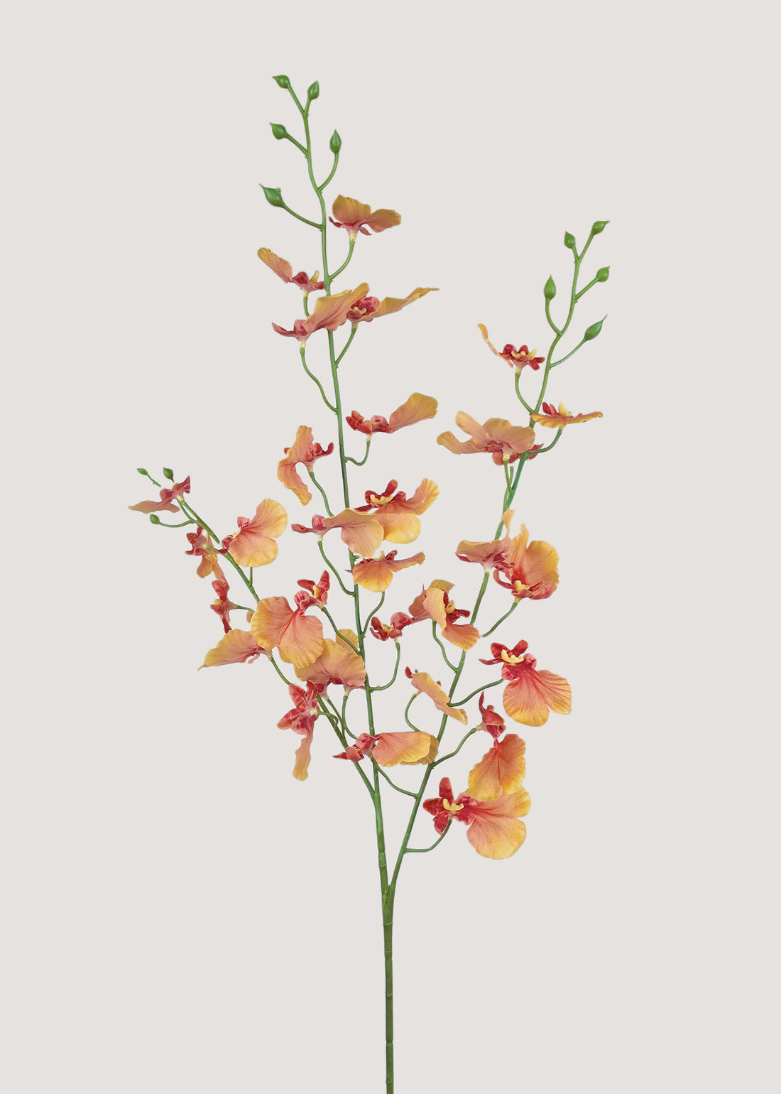 Orange Red Artificial Dancing Orchid Spray Main Image