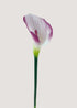 Purple and white gradient artificial Calla Lily stem main view