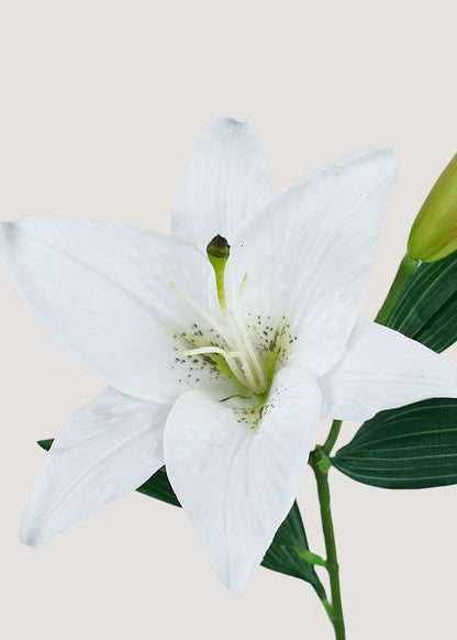 Elegant white artificial lily for tall vases and floral arrangements