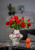 Red artificial roses bouquet by Everblooma