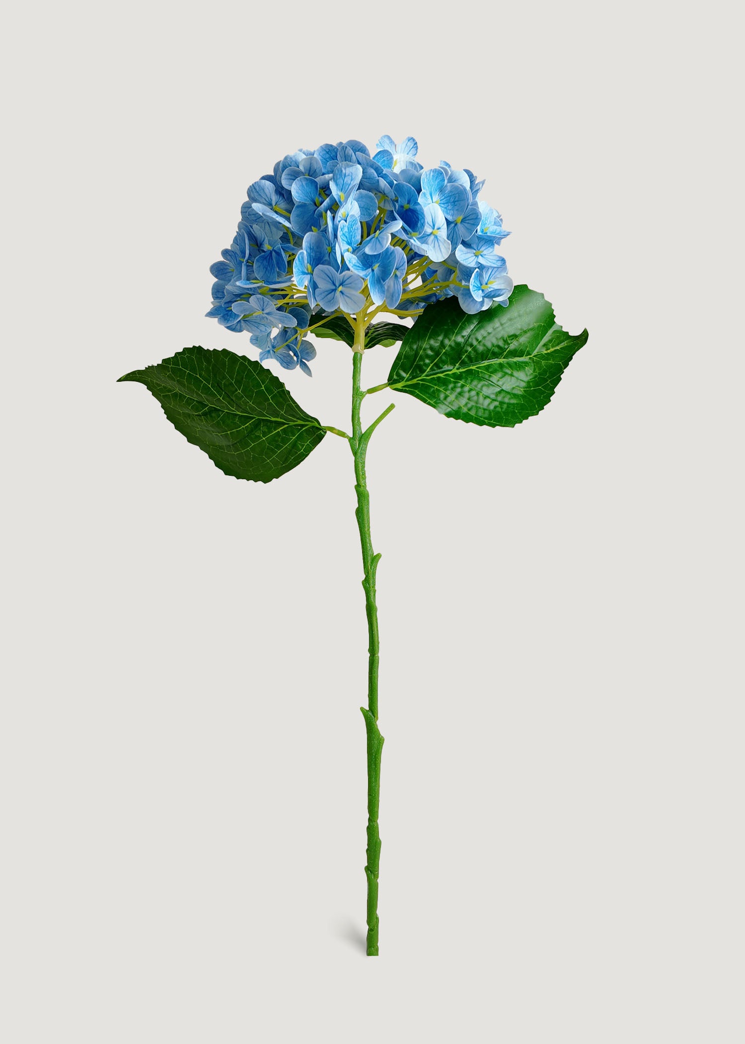 Sky blue artificial hydrangea stem realistic faux flower for home decor