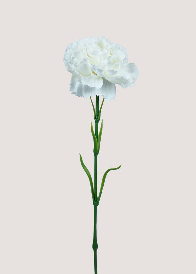 White Artificial Carnation Stem Main Image