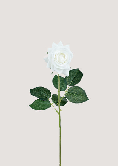 Faux white rose flower for weddings, home décor, and floral arrangements