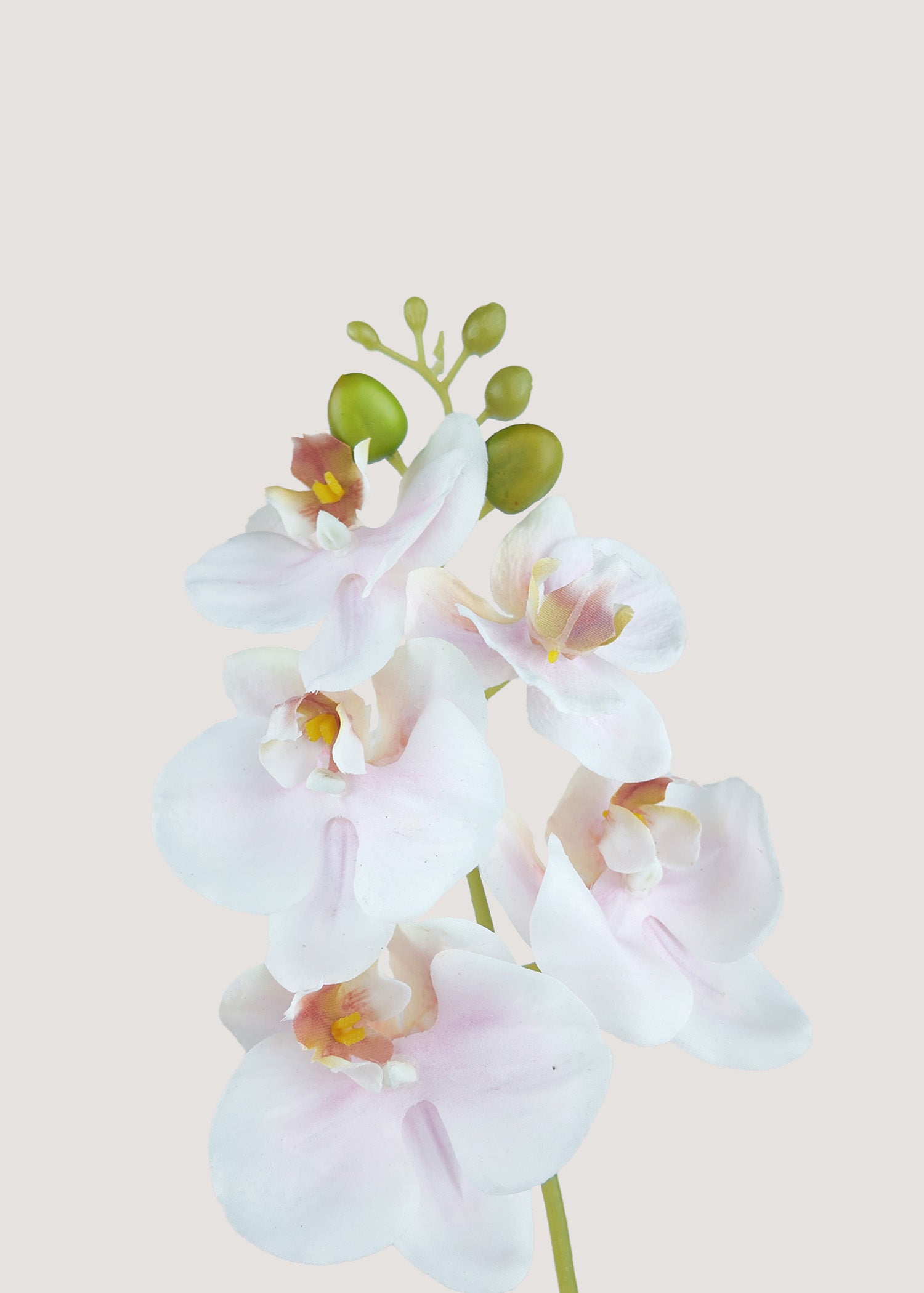 White pink artificial orchid stem with natural branch design