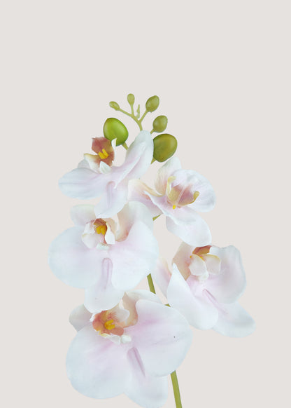 White pink artificial orchid stem with natural branch design