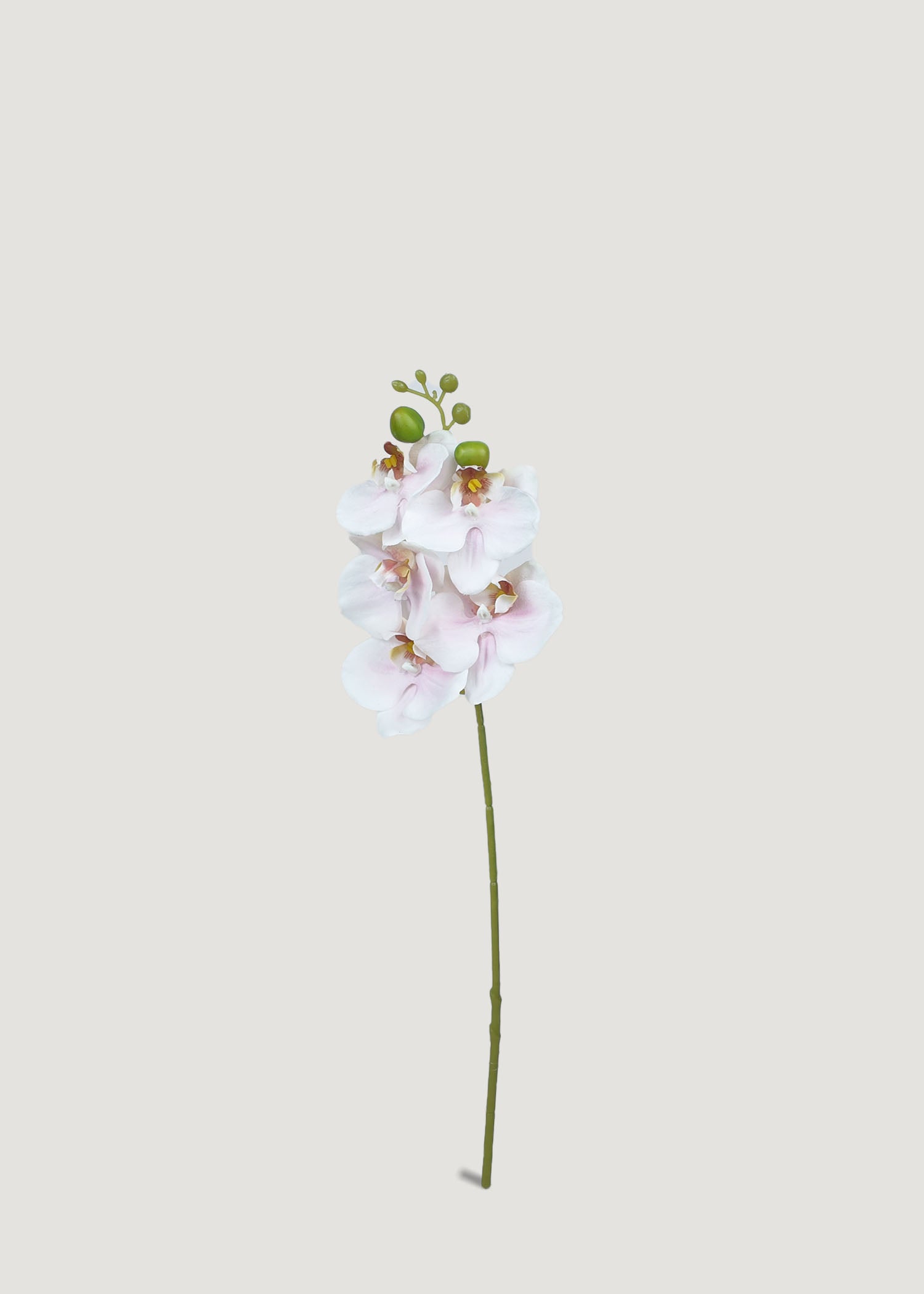 White pink artificial orchid stem with natural branch design
